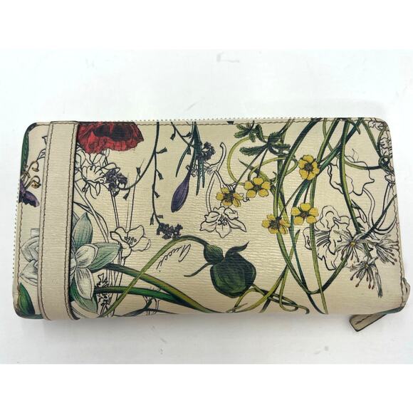 Gucci Floral Cream Wallet - Picture 3 of 12